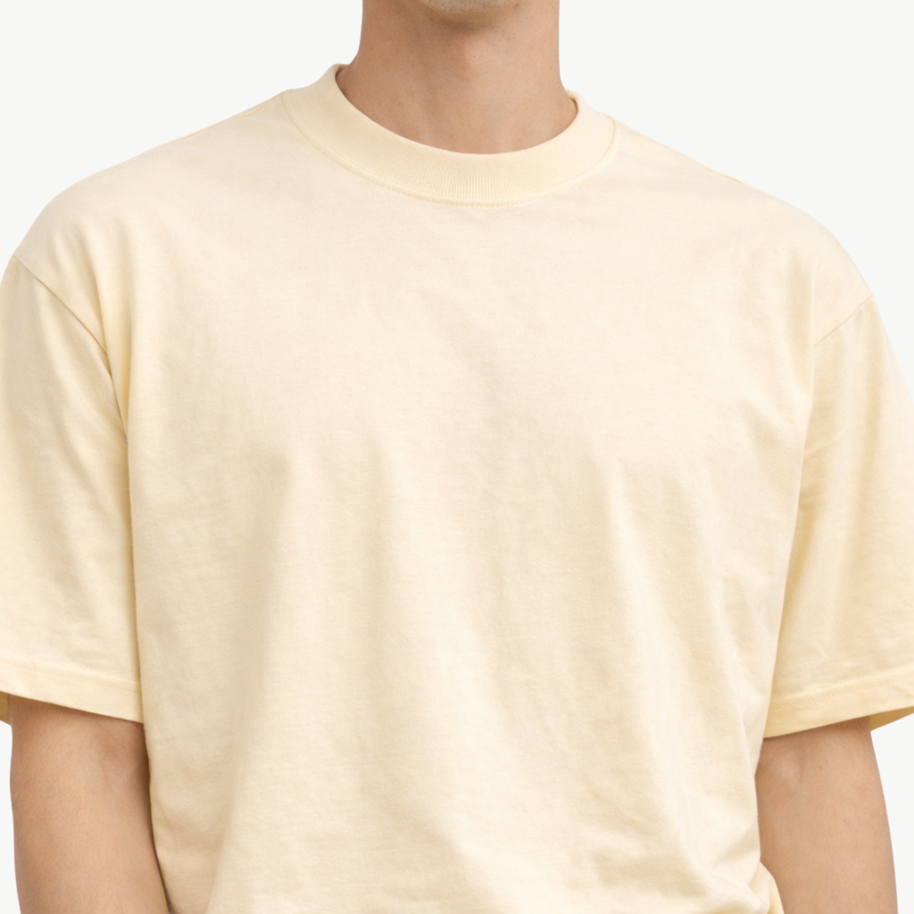 CAMISETA HUESO SEMI OVERSIZE 220 G