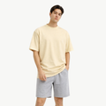 CAMISETA HUESO SEMI OVERSIZE 220 G