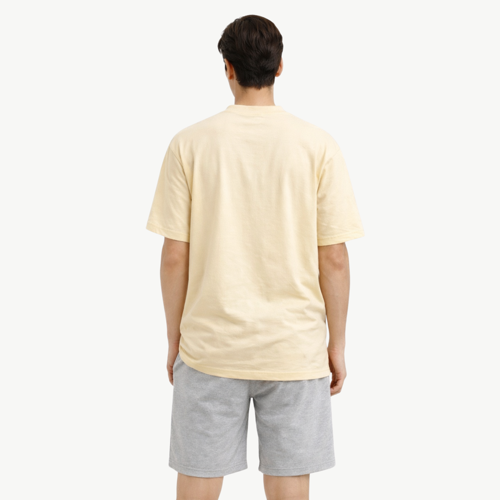 CAMISETA HUESO SEMI OVERSIZE 220 G
